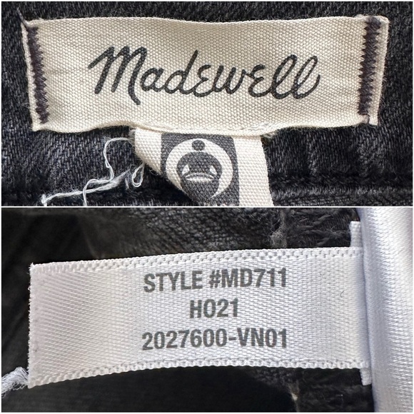 Madewell Jeans The Perfect Vintage Jean High Rise Lunar Wash Black Sz 25 - Picture 8 of 12